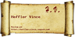 Heffler Vince névjegykártya